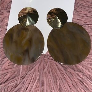 2 for $10💍NWOT Gold and Brown Circle Earrings